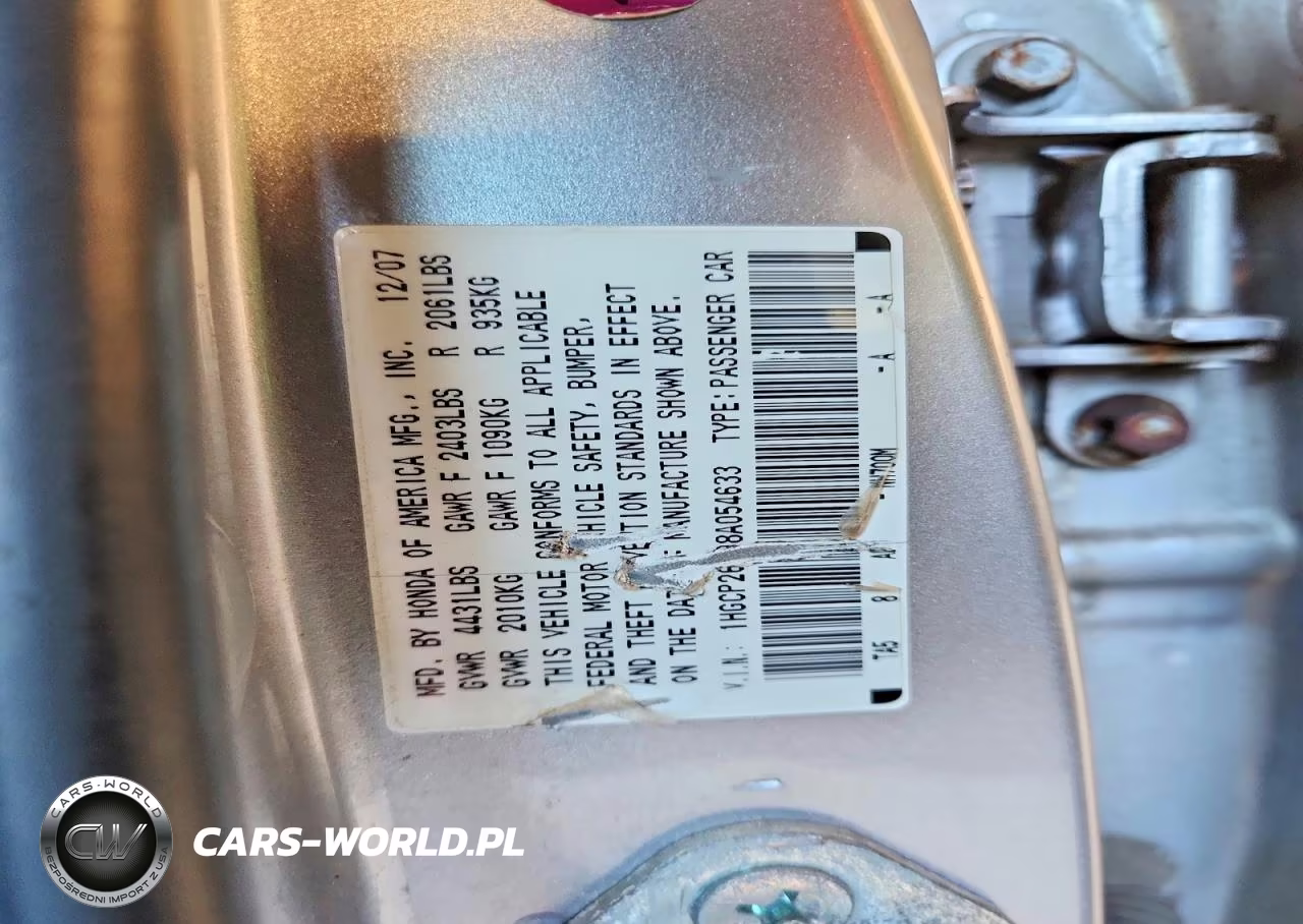 2008 Honda Accord Exl VIN:1HGCP26898A054633 - 12
