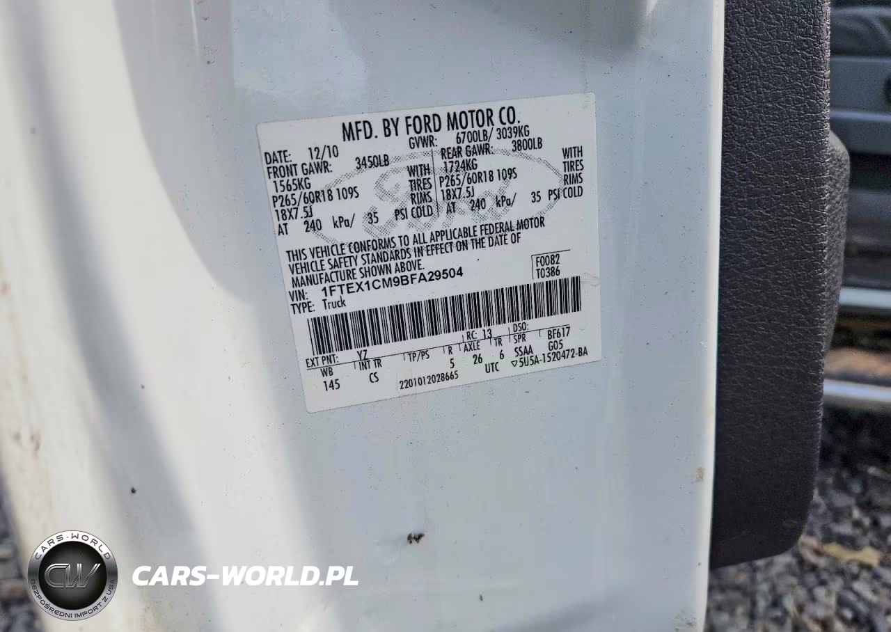 2011 Ford F150 Super Cab VIN:1FTEX1CM9BFA29504 - 12
