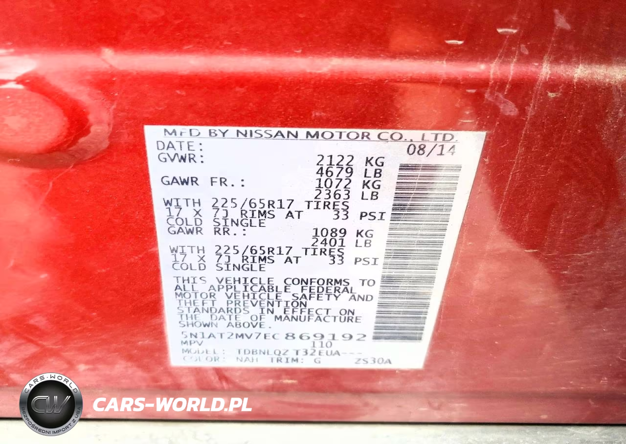 2014 Nissan Rogue Sv VIN:5N1AT2MV7EC869192 - 13