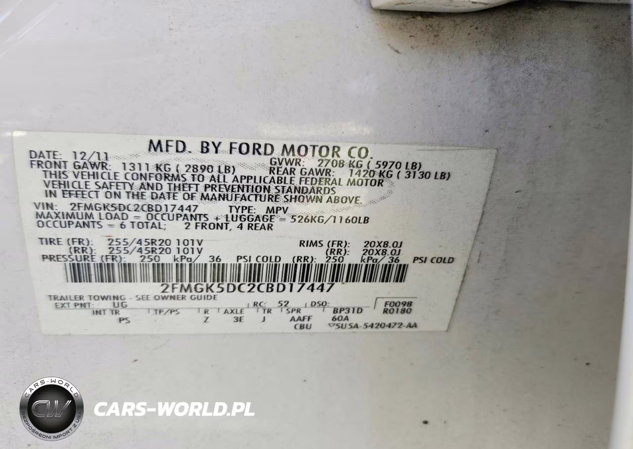 2012 Ford Flex Limited VIN:2FMGK5DC2CBD17447 - 14