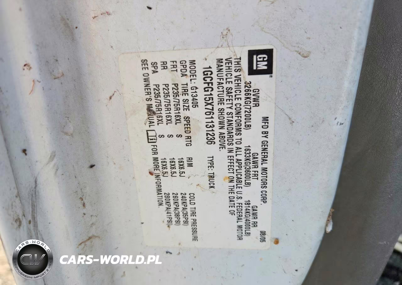 2006 Chevrolet Express G1500 VIN:1GCFG15X761131236 - 13