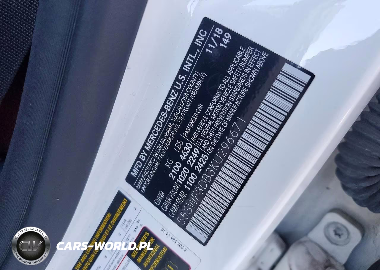 2019 Mercedes-Benz C 300 VIN:55SWF8DB3KU296671 - 12