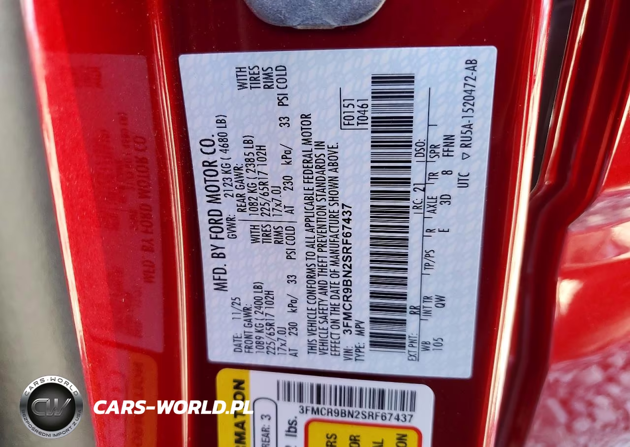2025 Ford Bronco Sport Big Bend VIN:3FMCR9BN2SRF67437 - 13