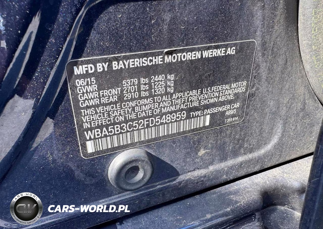 2015 BMW 535 Xi VIN:WBA5B3C52FD548959 - 13