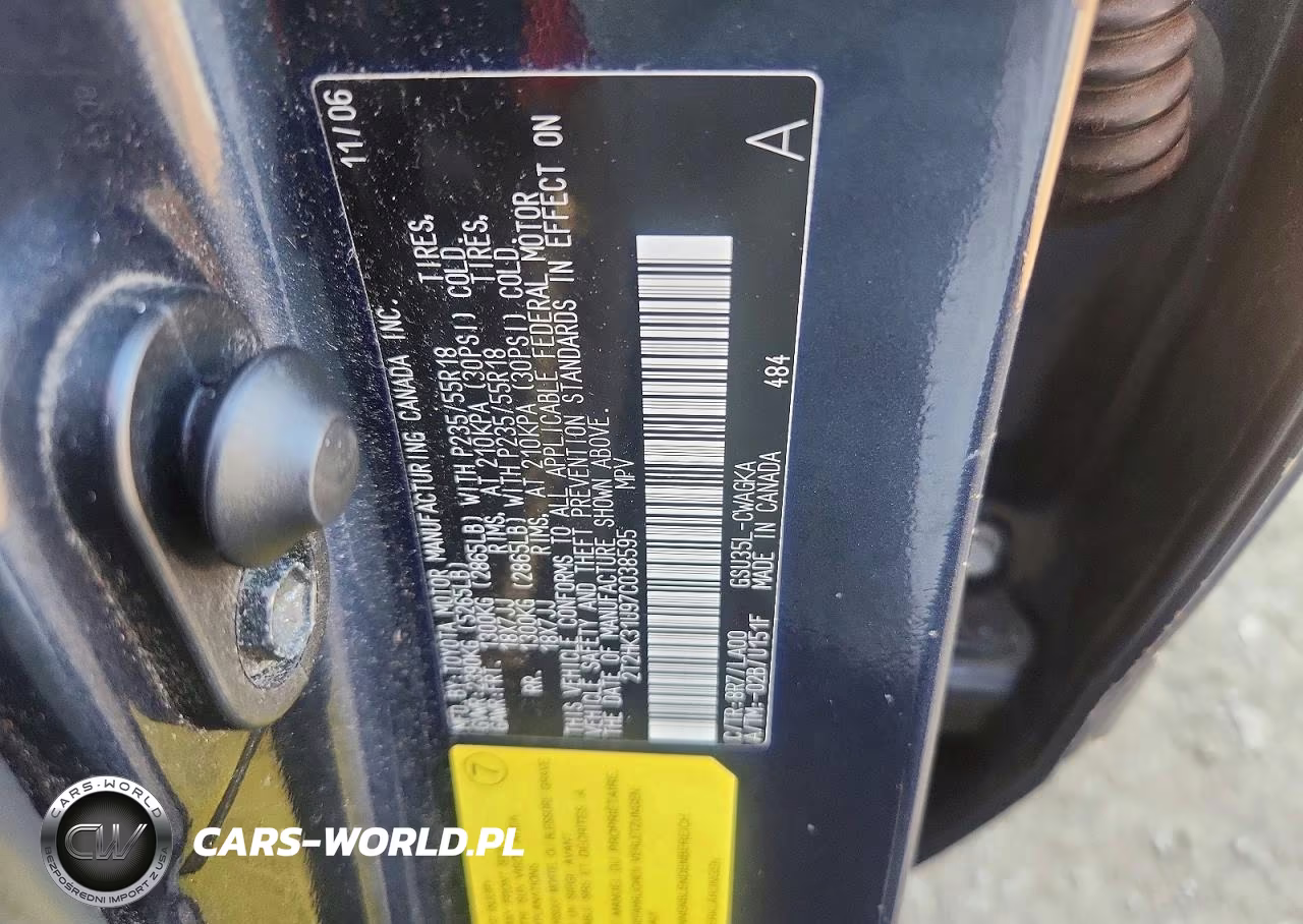 2007 Lexus Rx 350 VIN:2T2HK31U97C038595 - 12