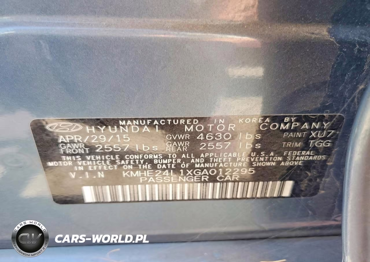 2016 Hyundai Sonata Hybrid Se VIN:KMHE24L1XGA012295 - 12