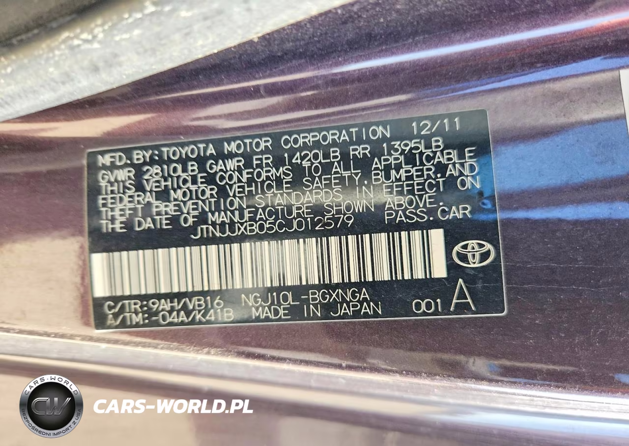 2012 Scion Iq Base VIN:JTNJJXB05CJ012579 - 13