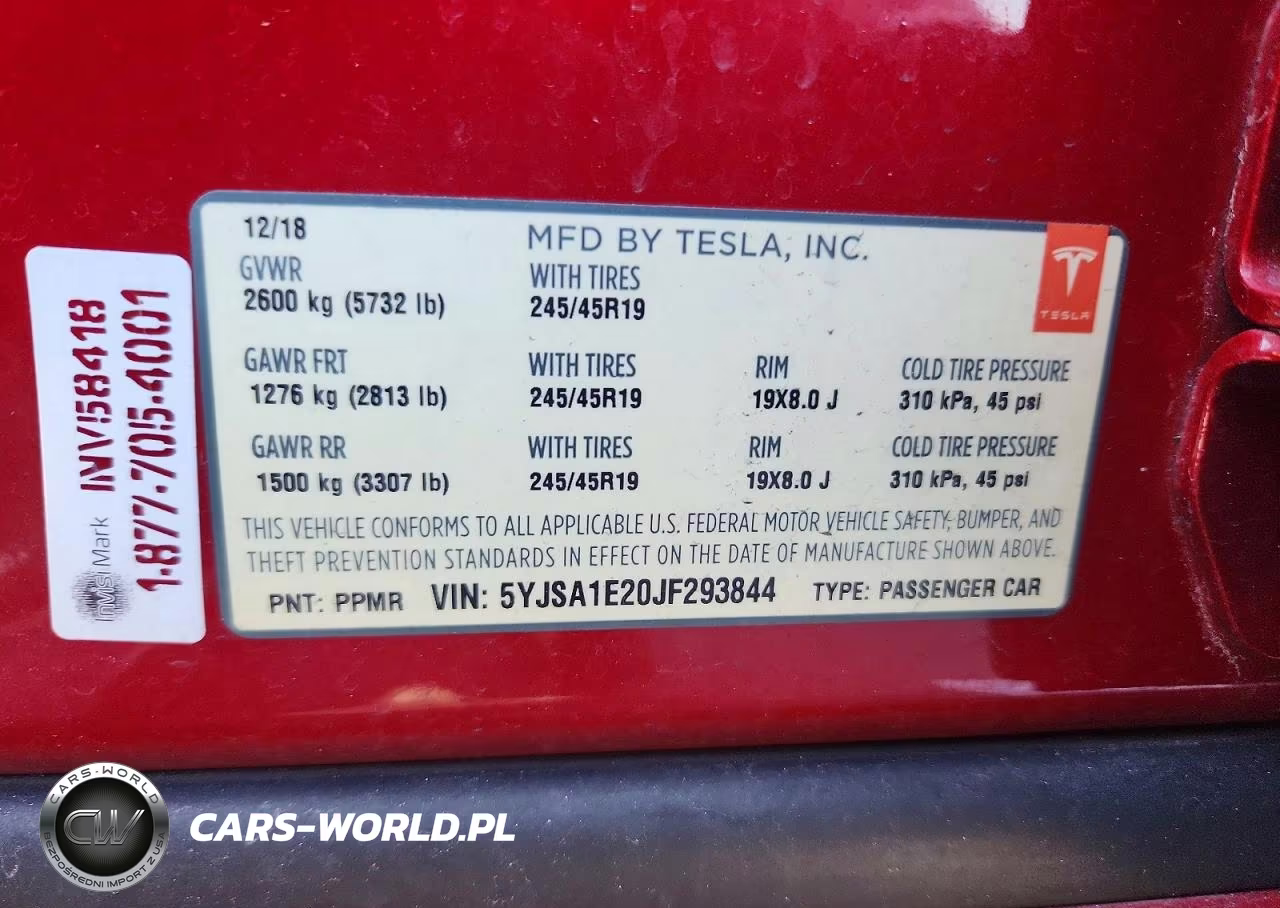 2018 Tesla Model S VIN:5YJSA1E20JF293844 - 12