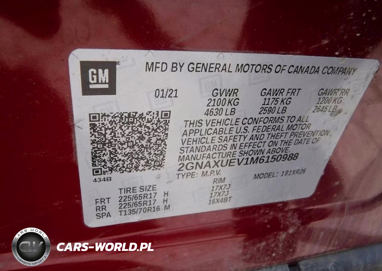 2021 Chevrolet Equinox Lt VIN:2GNAXUEV1M6150988 - 12