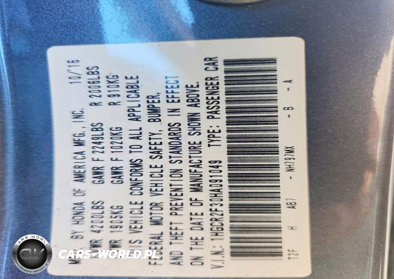 2017 Honda Accord Lx VIN:1HGCR2F30HA091049 - 13