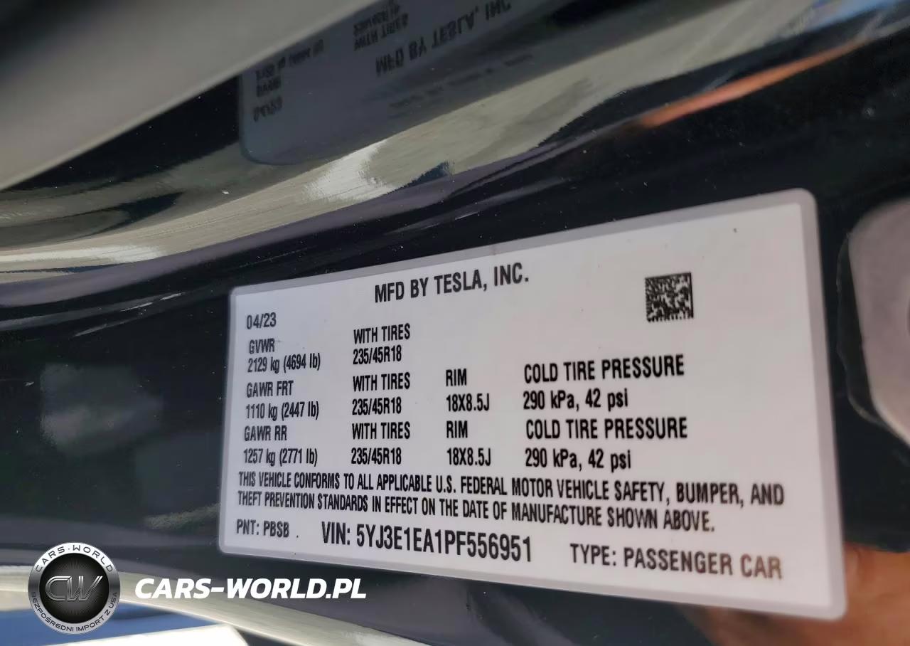 2023 Tesla Model 3 VIN:5YJ3E1EA1PF556951 - 12