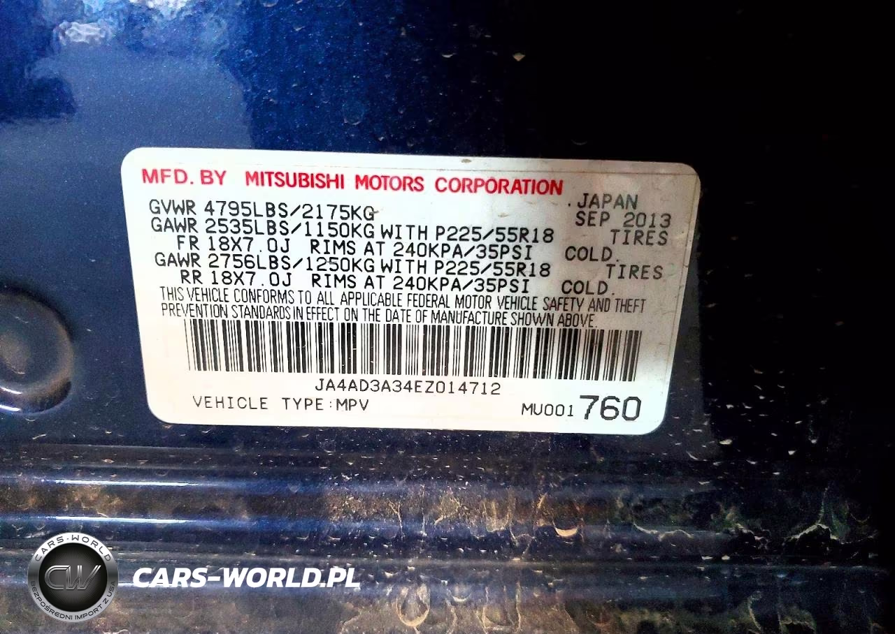 2014 Mitsubishi Outlander Se VIN:JA4AD3A34EZ014712 - 12