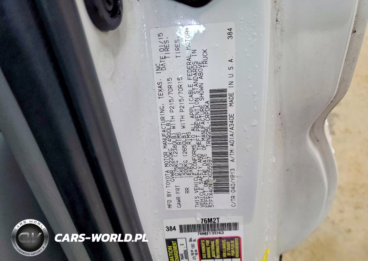 2015 Toyota Tacoma Base VIN:5TFTX4CN5FX055597 - 12