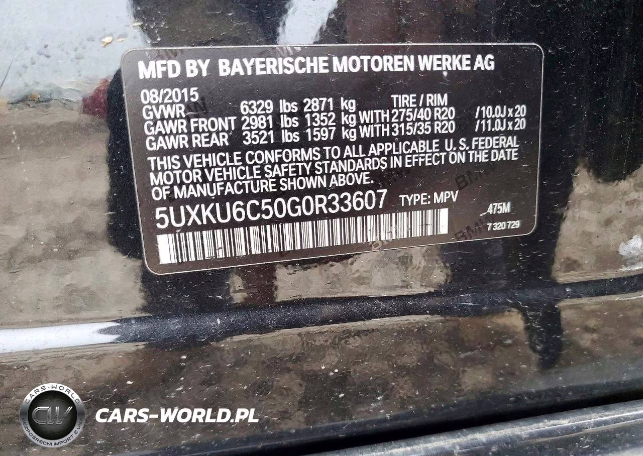 2016 BMW X6 xDrive50I VIN:5UXKU6C50G0R33607 - 13