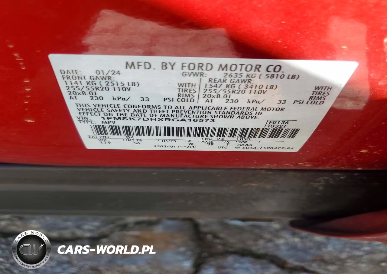 2024 Ford Explorer Xlt VIN:1FMSK7DHXRGA16573 - 12