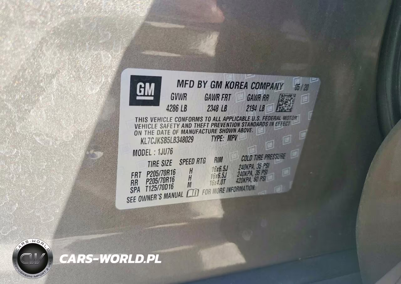 2020 Chevrolet Trax Ls VIN:KL7CJKSB5LB348029 - 13