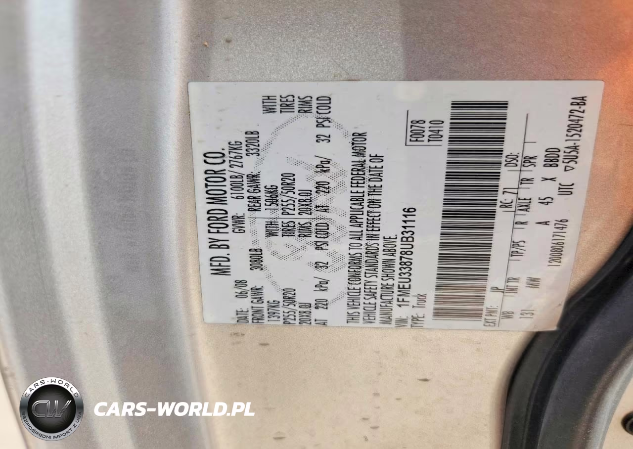 2008 Ford Explorer Sport Trac Limited VIN:1FMEU33878UB31116 - 12