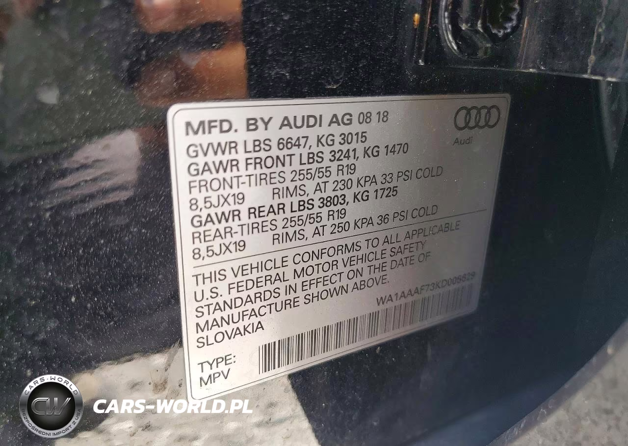 2019 Audi Q7 Premium VIN:WA1AAAF73KD005629 - 13