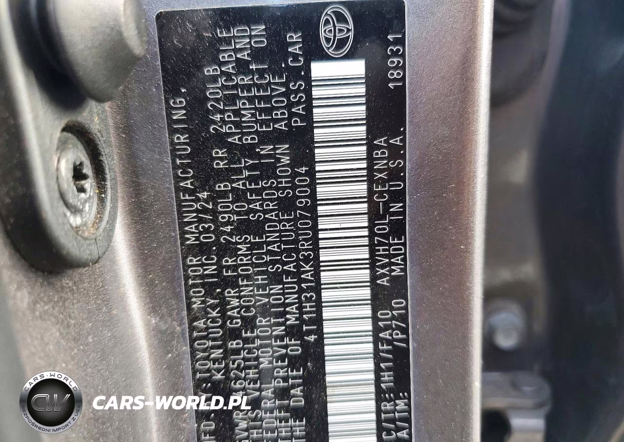 2024 Toyota Camry Le VIN:4T1H31AK3RU079004 - 12