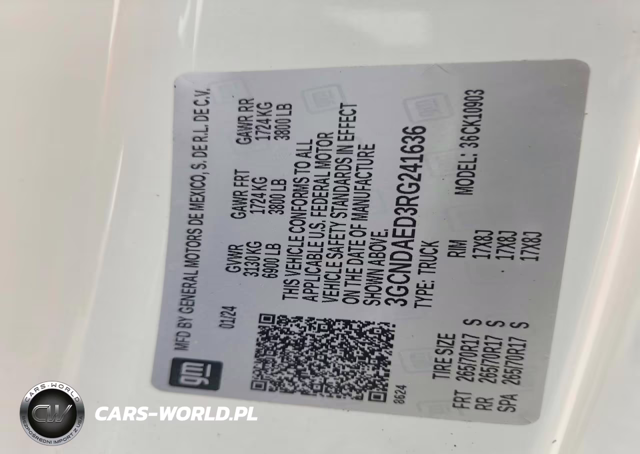 2024 Chevrolet Silverado K1500 VIN:3GCNDAED3RG241636 - 12