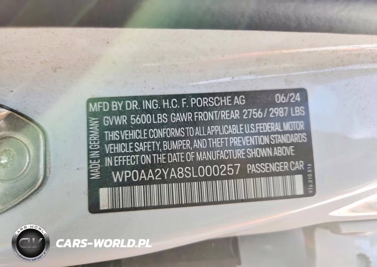 2025 Porsche Panamera Base VIN:WP0AA2YA8SL000257 - 12