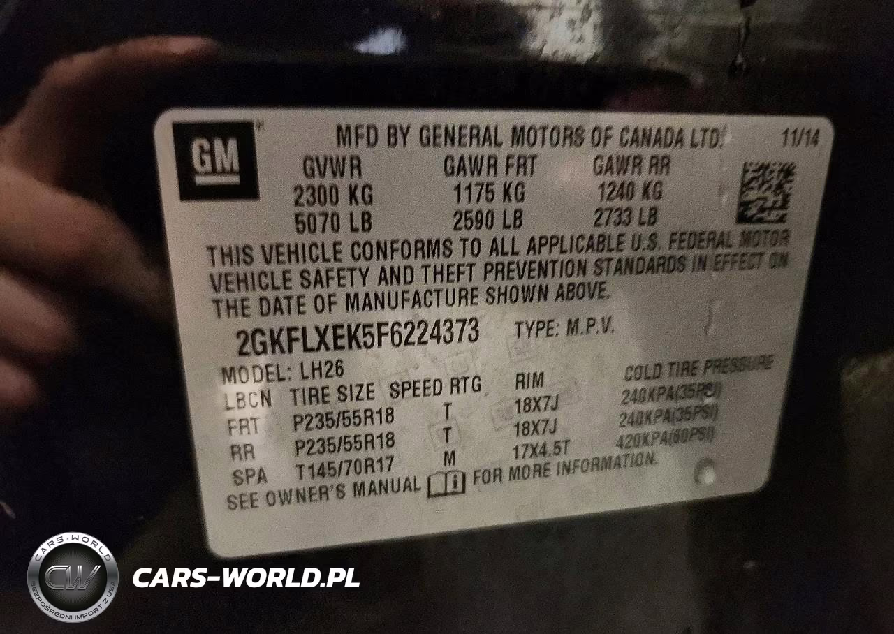 2015 GMC Terrain Slt VIN:2GKFLXEK5F6224373 - 13