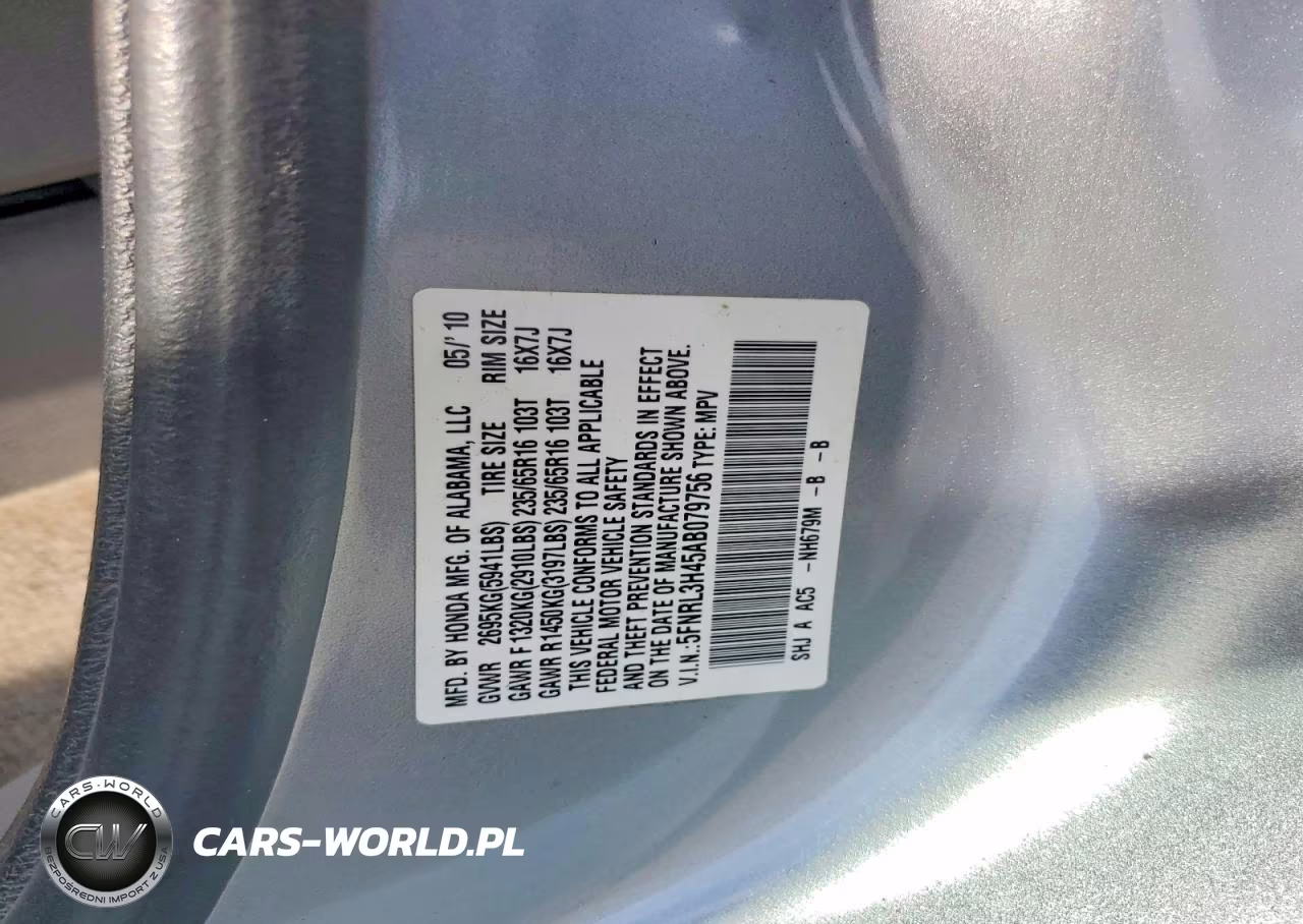 2010 Honda Odyssey Ex VIN:5FNRL3H45AB079756 - 13