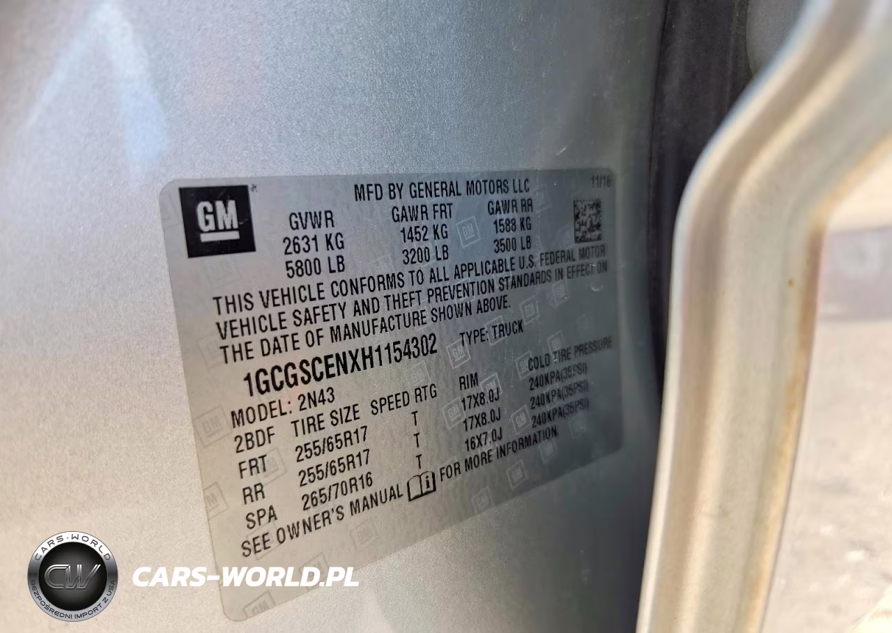 2017 Chevrolet Colorado Lt VIN:1GCGSCENXH1154302 - 12