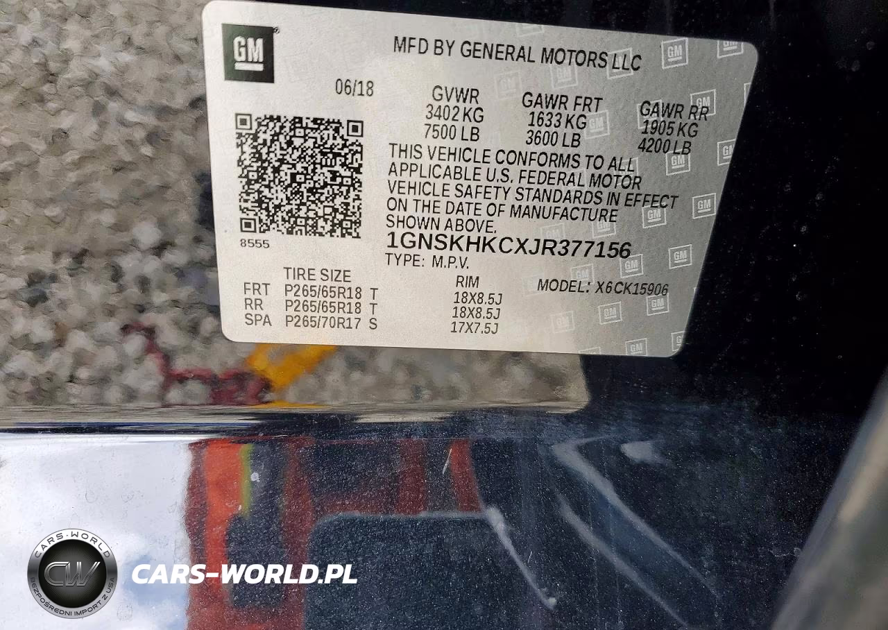 2018 Chevrolet Suburban K1500 Lt VIN:1GNSKHKCXJR377156 - 13