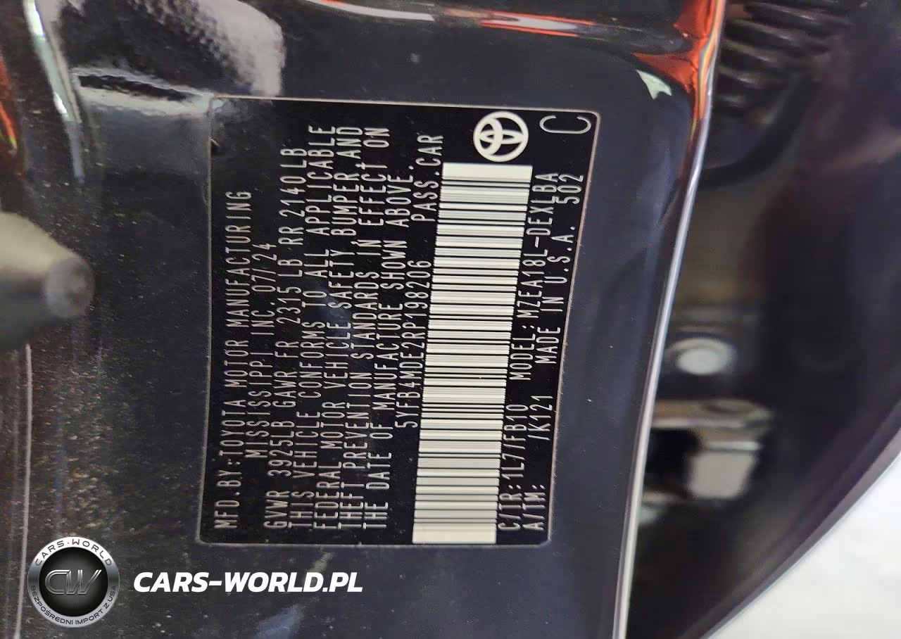 2024 Toyota Corolla Le VIN:5YFB4MDE2RP198206 - 12