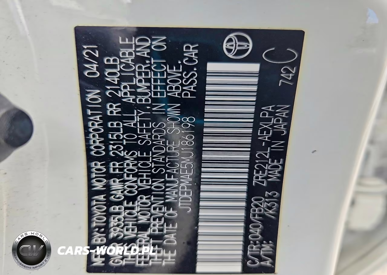 2021 Toyota Corolla Le VIN:JTDEPMAE5MJ186198 - 12