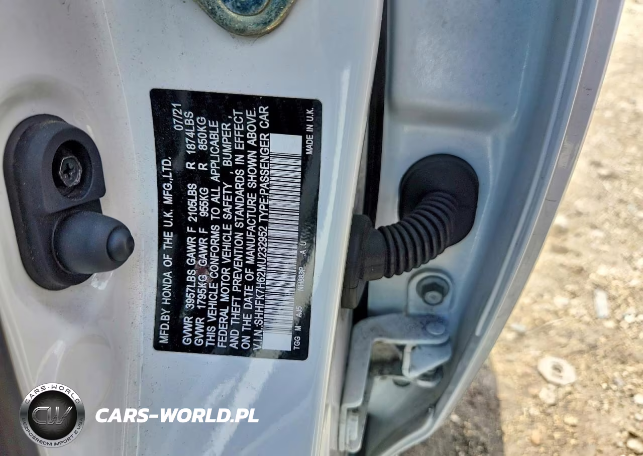 2021 Honda Civic Ex VIN:SHHFK7H62MU232952 - 12