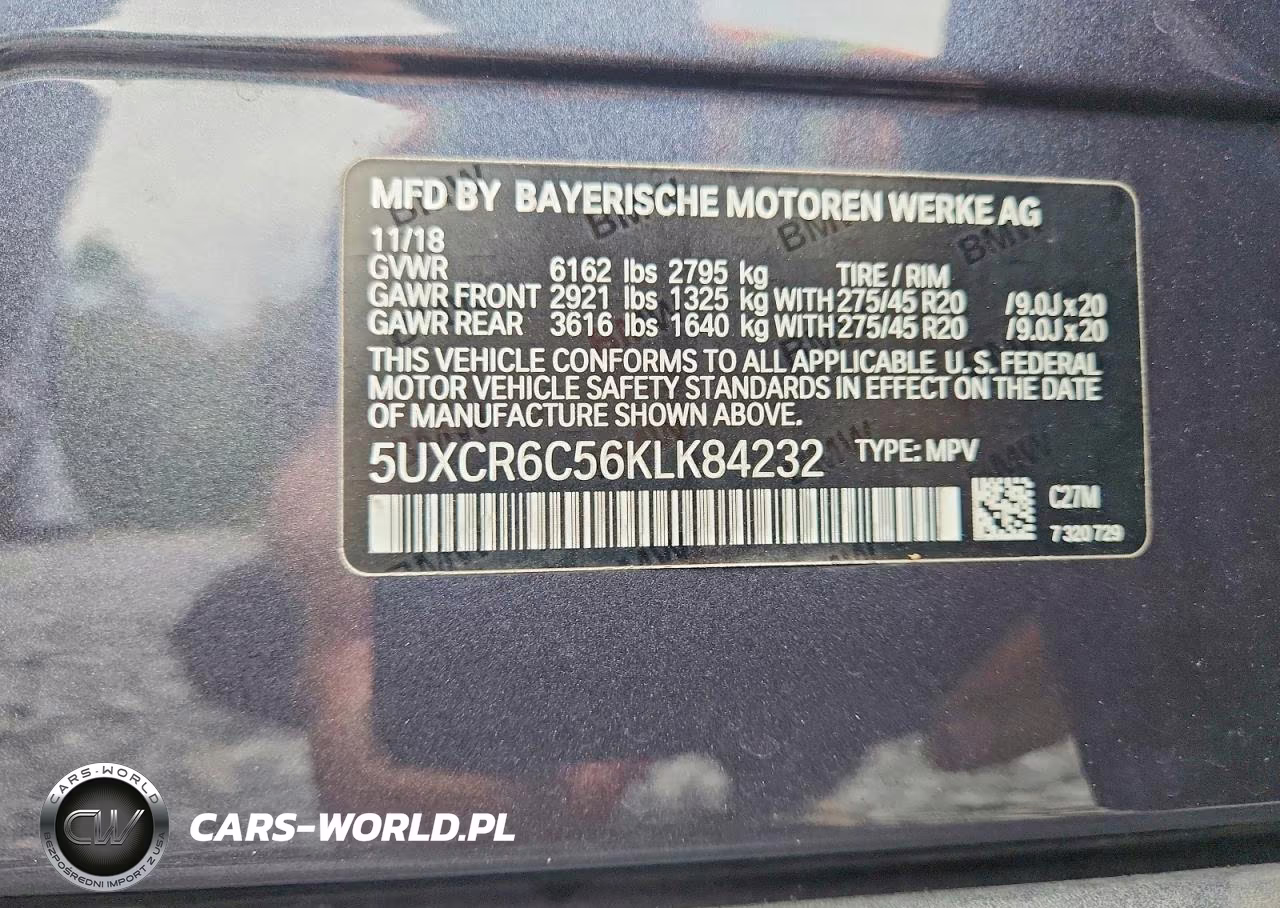2019 BMW X5 xDrive40I VIN:5UXCR6C56KLK84232 - 13