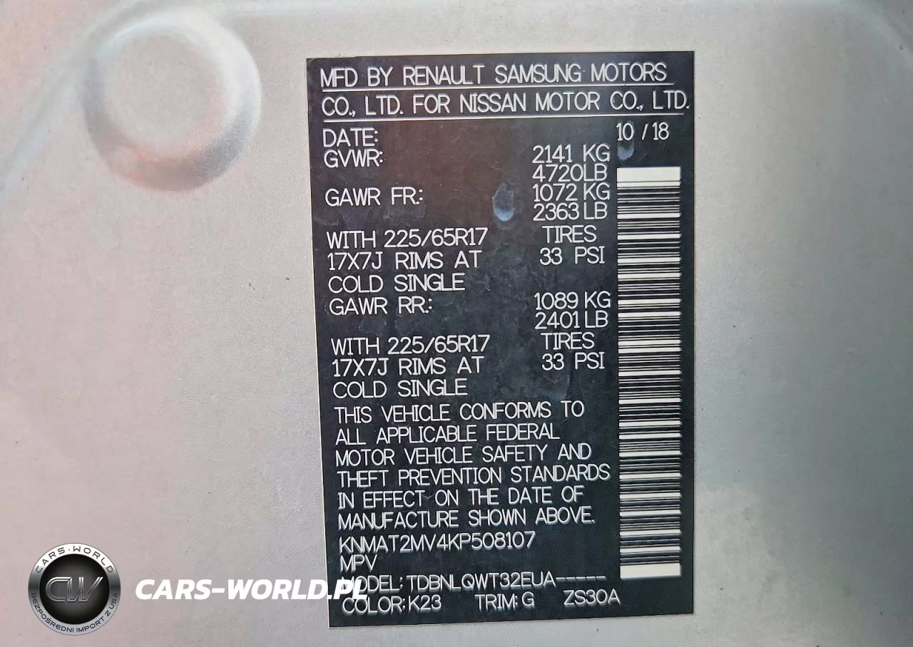 2019 Nissan Rogue Sv VIN:KNMAT2MV4KP508107 - 13