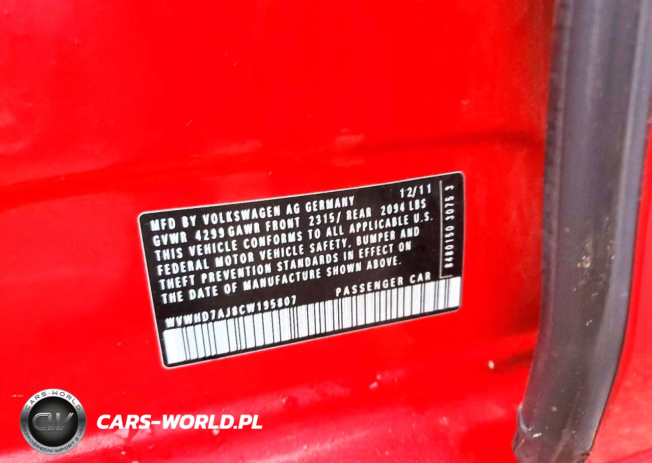 2012 Volkswagen Gti VIN:WVWHD7AJ8CW195807 - 12