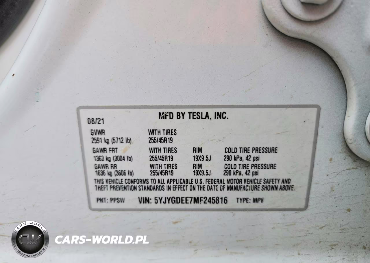 2021 Tesla Model Y VIN:5YJYGDEE7MF245816 - 12