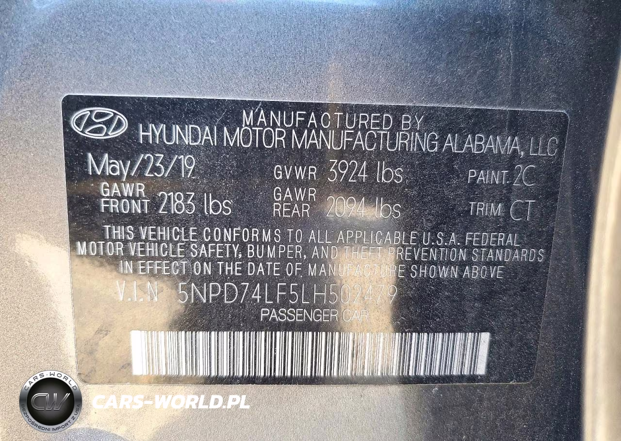 2020 Hyundai Elantra Se VIN:5NPD74LF5LH502479 - 12