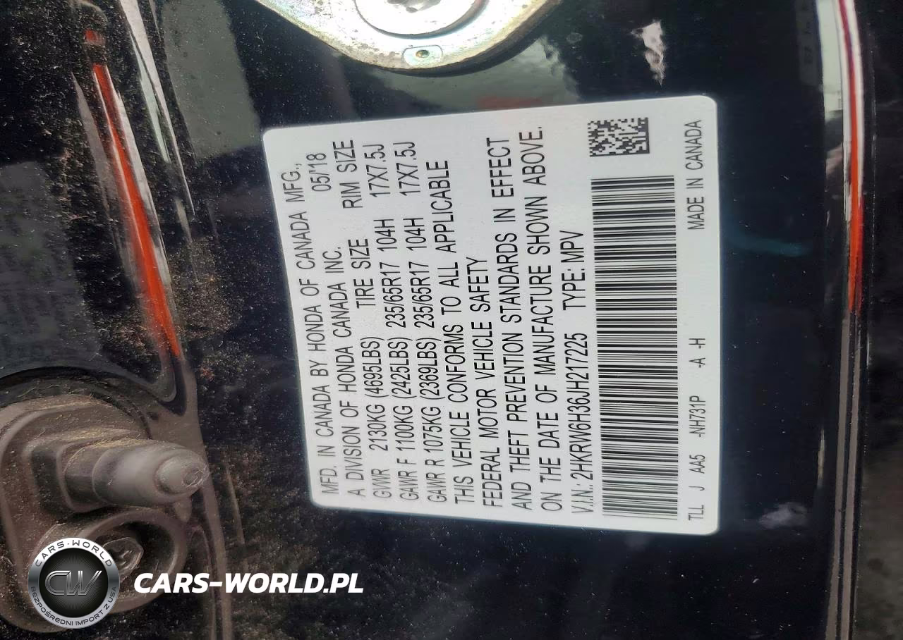 2018 Honda Cr-V Lx VIN:2HKRW6H36JH217225 - 13
