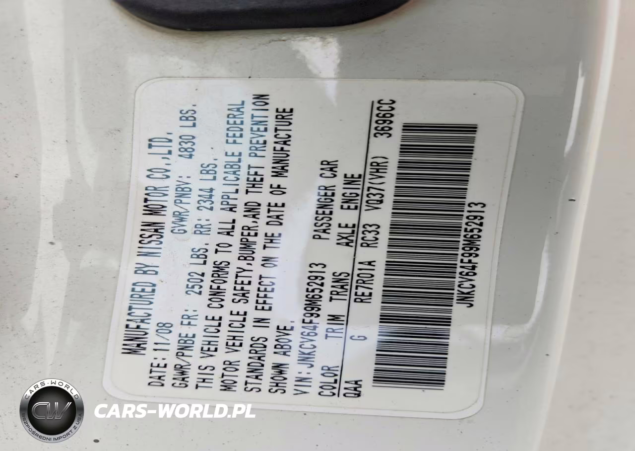 2009 Infiniti G37 Coupe X VIN:JNKCV64F99M652913 - 12