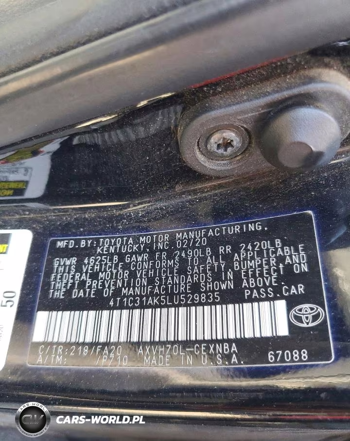 2020 Toyota Camry Hybrid Base VIN:4T1C31AK5LU529835 - 12