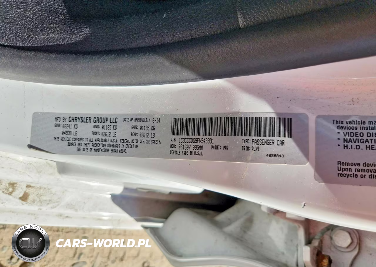 2015 Chrysler 200 S VIN:1C3CCCDG9FN543831 - 12