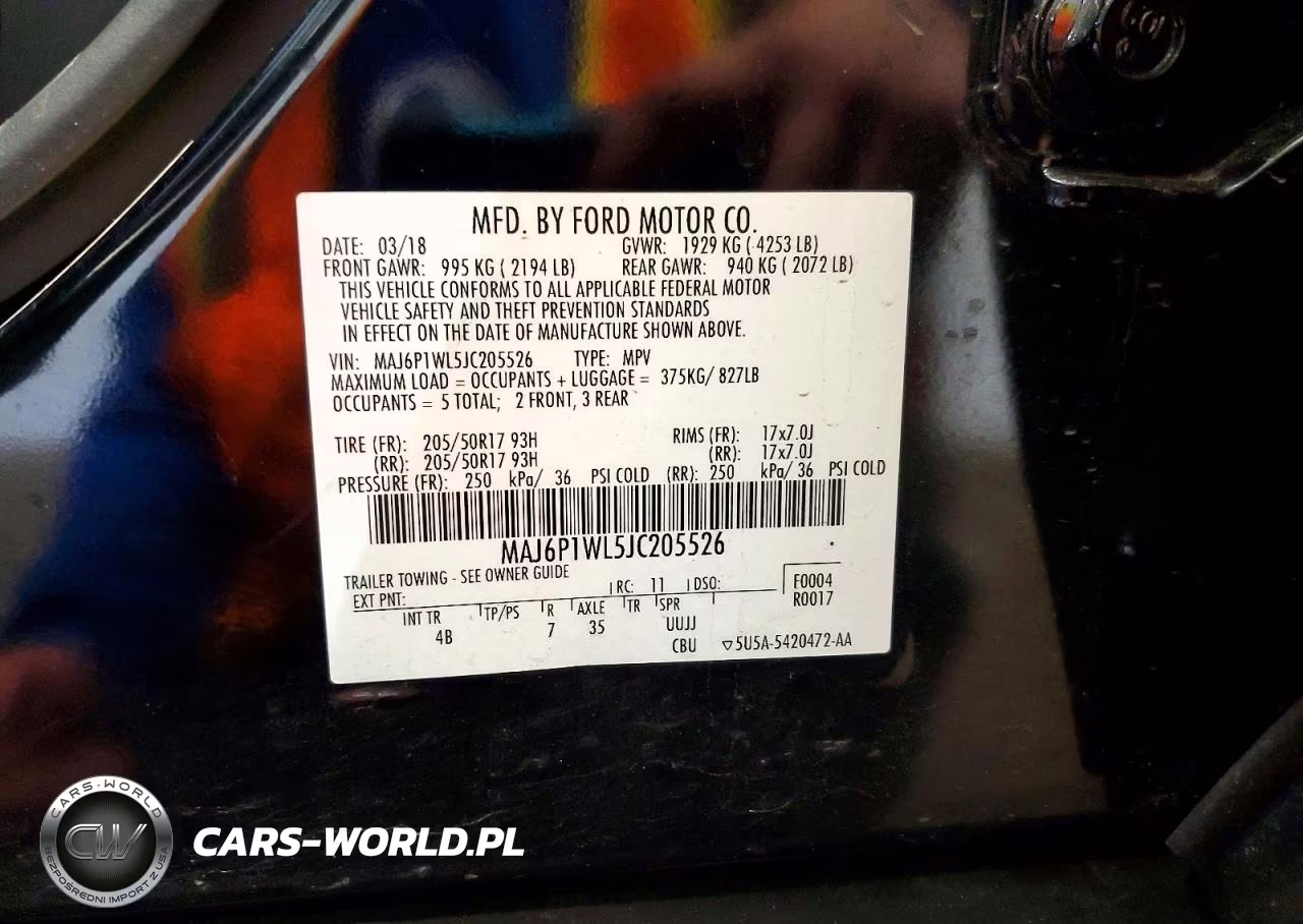 2018 Ford Ecosport Titanium VIN:MAJ6P1WL5JC205526 - 13