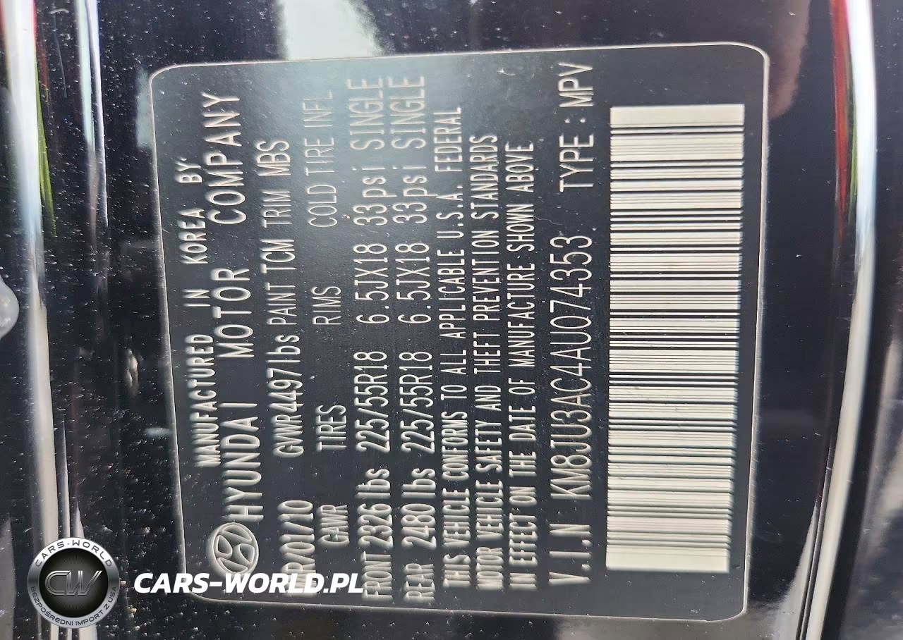 2010 Hyundai Tucson Limited VIN:KM8JU3AC4AU074353 - 13