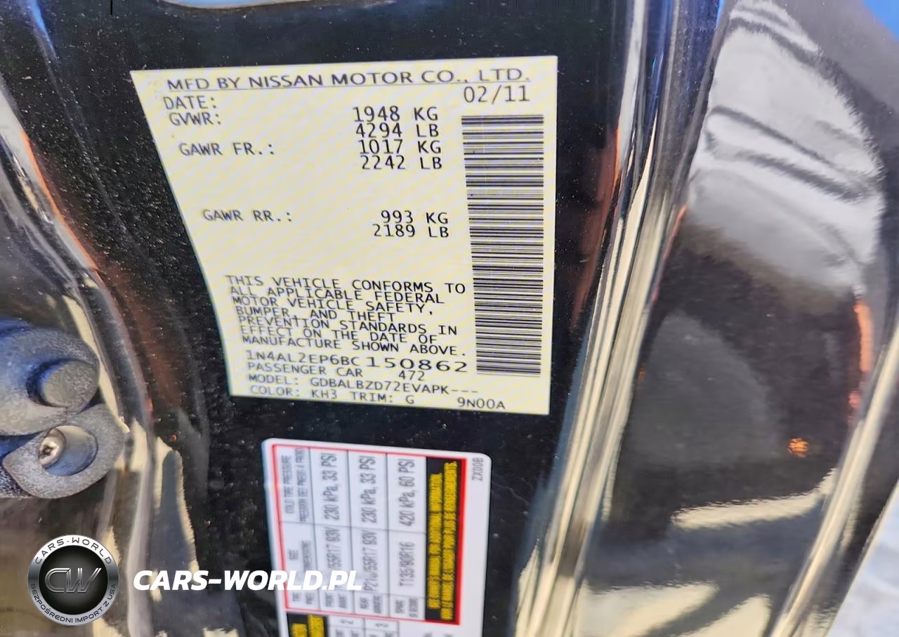 2011 Nissan Altima 2.5 S VIN:1N4AL2EP6BC150862 - 12