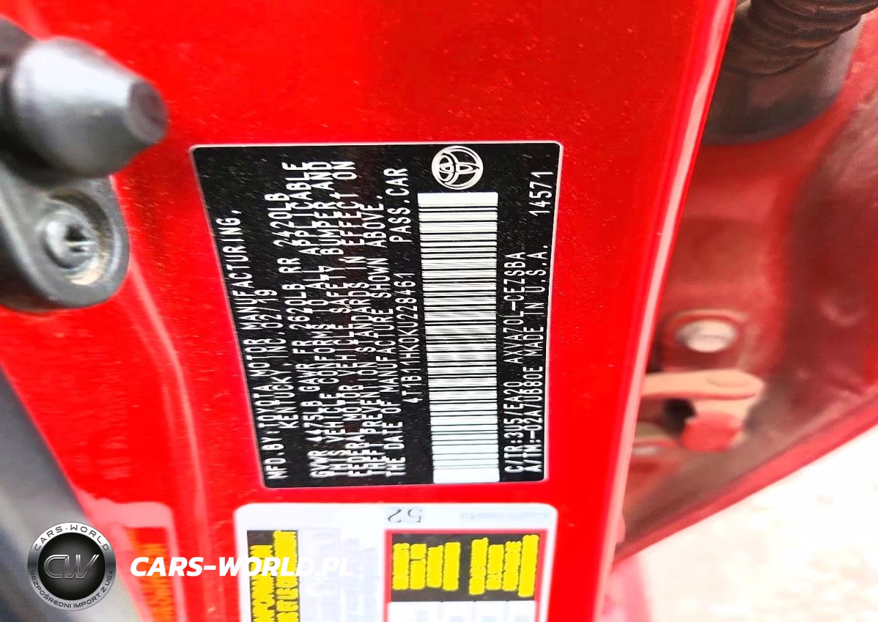 2019 Toyota Camry Se VIN:4T1B11HK0KU228461 - 12