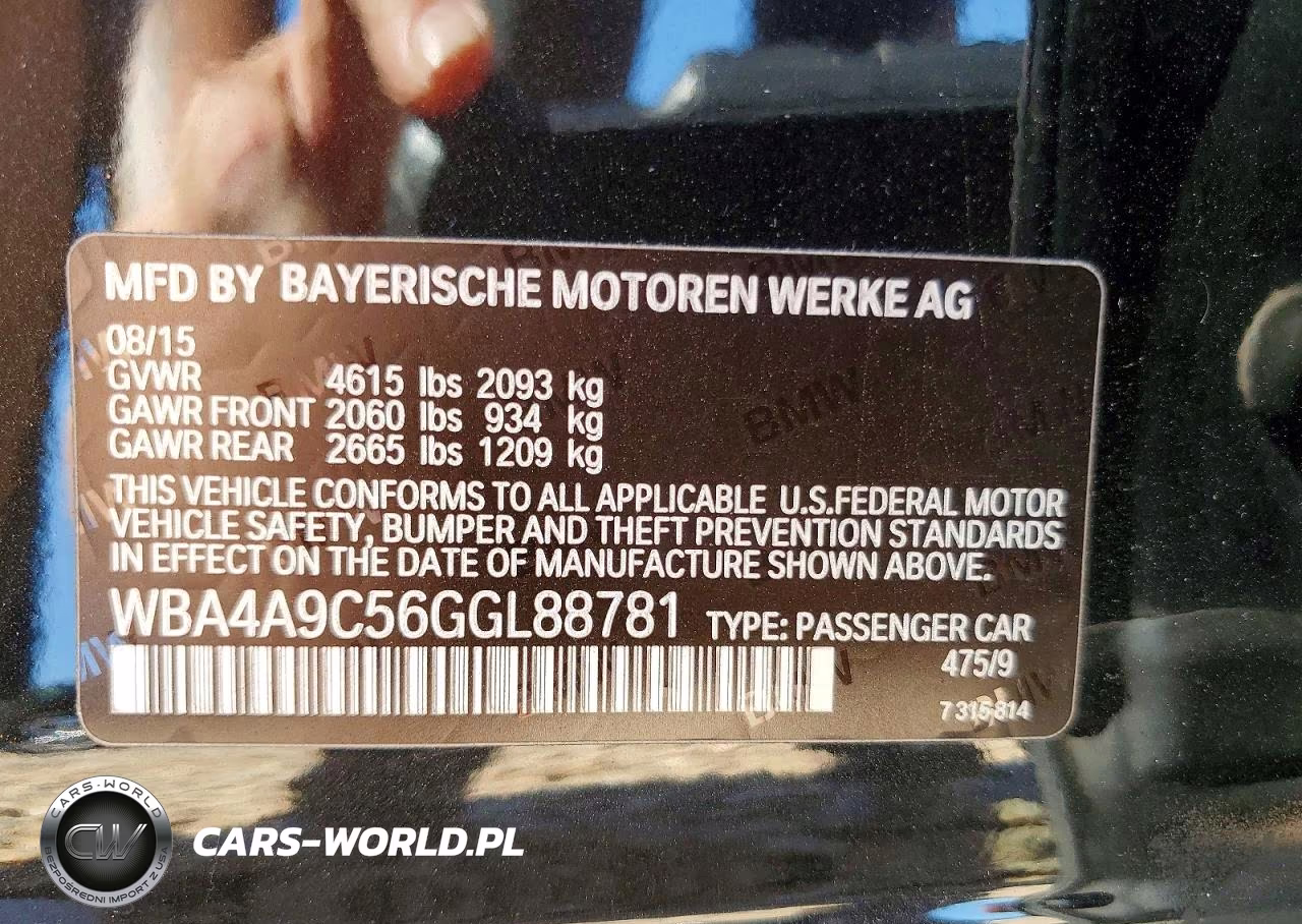2016 BMW 428 I Gran Coupe Sulev VIN:WBA4A9C56GGL88781 - 12