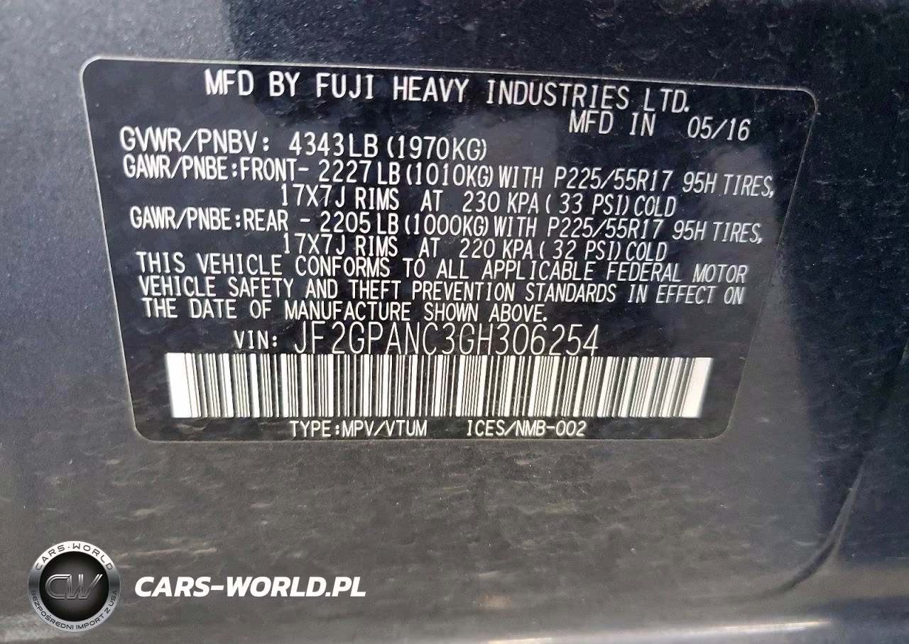 2016 Subaru Crosstrek Limited VIN:JF2GPANC3GH306254 - 12