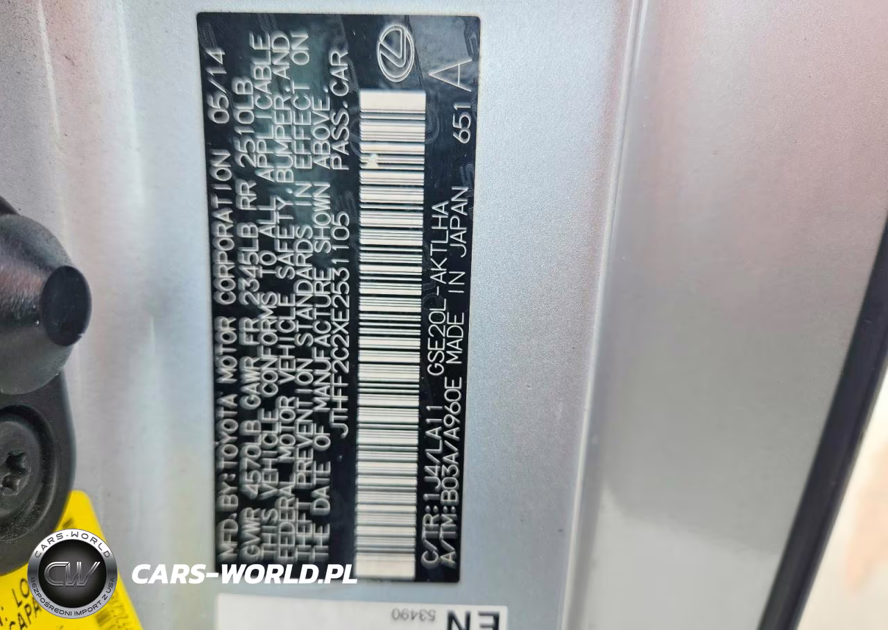 2014 Lexus Is 250 VIN:JTHFF2C2XE2531105 - 13