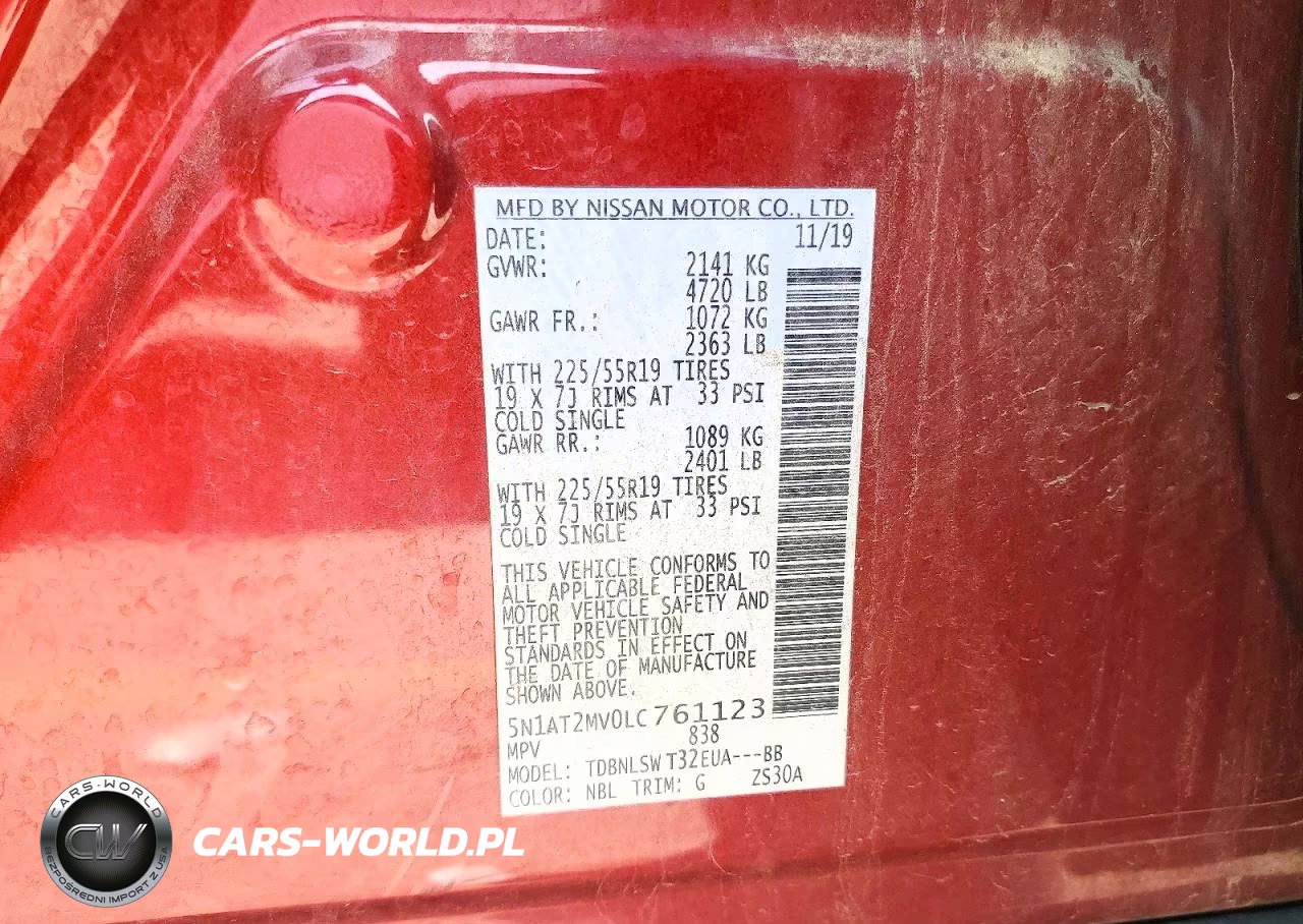 2020 Nissan Rogue Sl VIN:5N1AT2MV0LC761123 - 13