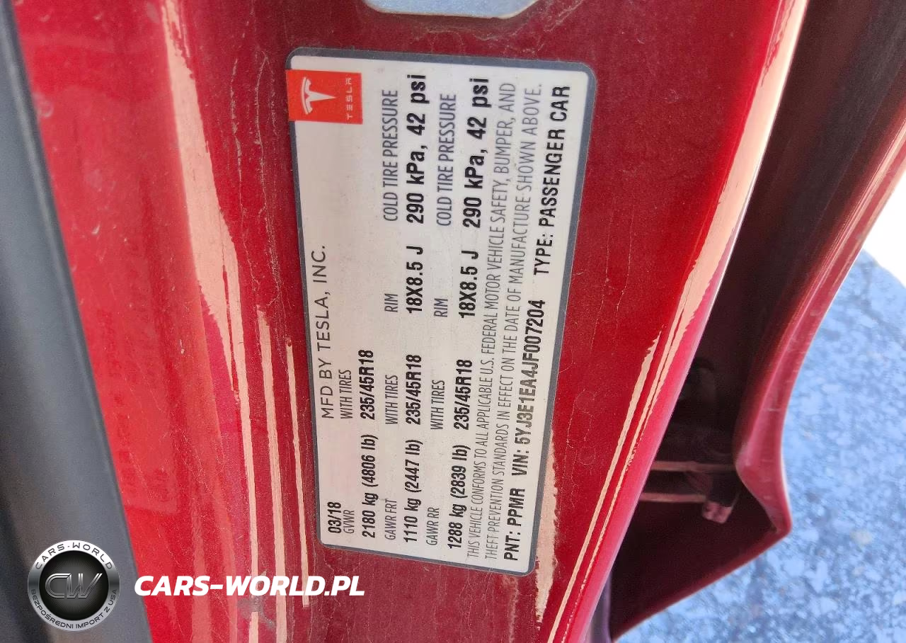 2018 Tesla Model 3 VIN:5YJ3E1EA4JF007204 - 12